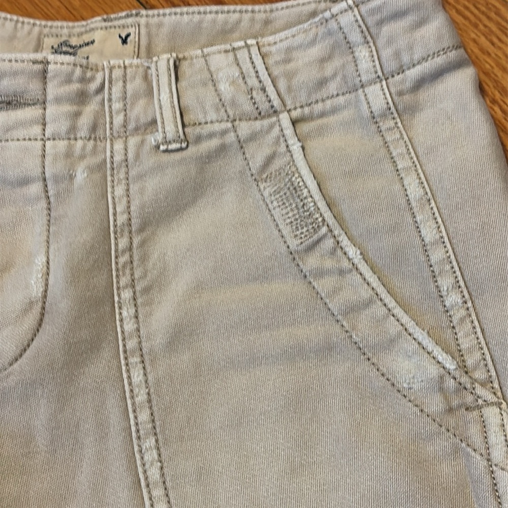 AMERICAN EAGLE KHAKI UTILITY SZ4 9466-M BUTTON FLAP POCKETS - Picture 8 of 12